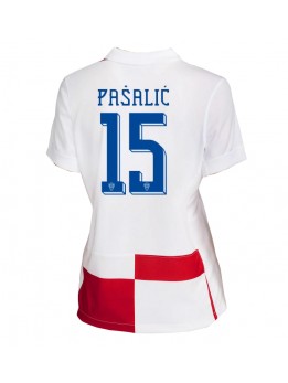 Hrvatska Mario Pasalic #15 Zenski Domaci Dres EP 2024 Kratak Rukavima